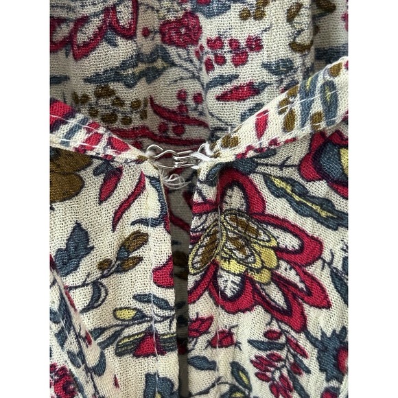 Natural Life Women's Midi Dress Floral Size XL Tassels Short Sleeve Spring Boho - Picture 5 of 11